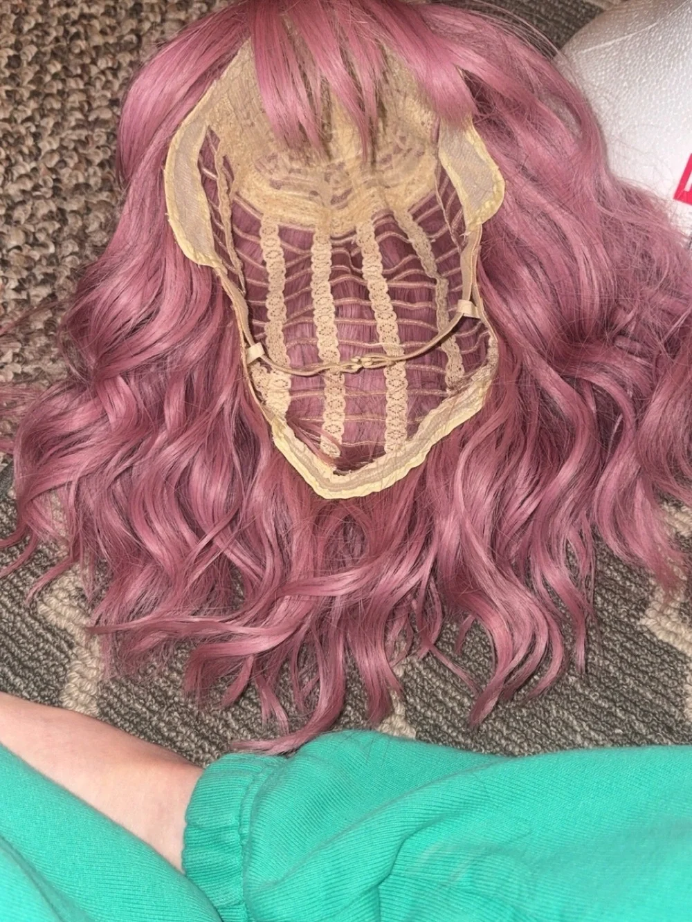 Red short wavy
